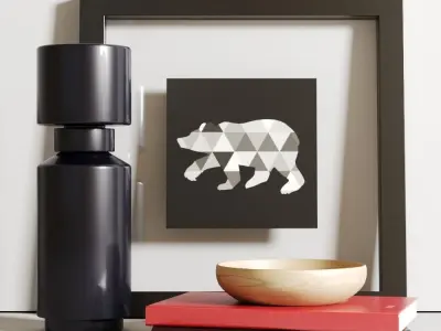 Interior Decor Set - 6 Items 3D model