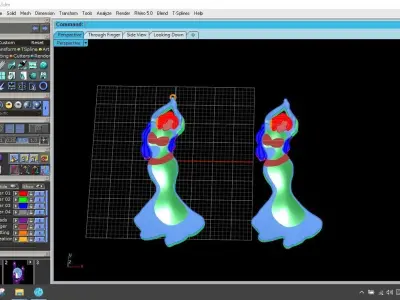 Belly Dancer Pendant Jewelry Luxury - 2021  3D print model