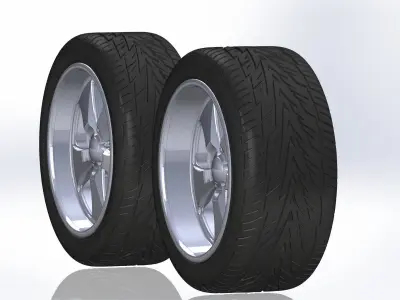 Custom wheels Budnik Fontana for your scale model 3D print model