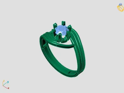 Women Ring 3DM Womens Ring 3d models 3D print model 3D print model 13