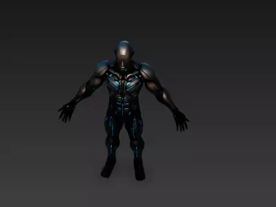 Futuristic Robotic Humanoid  Ultra Realistic 3D Model Low-poly 3D model