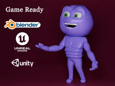 Cute Buddy  Game-Ready Stylized Character  Low-poly 3D model
