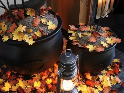 Halloween decor set 3D model