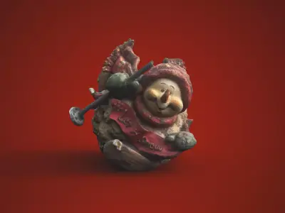 Snowman Christmas Decoration Scan Low res 3D model