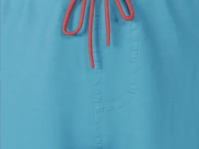 Mens sport shorts Low-poly 3D model