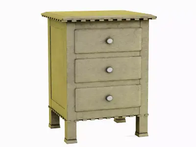 Old Wooden Dresser A 02 Low-poly 3D model