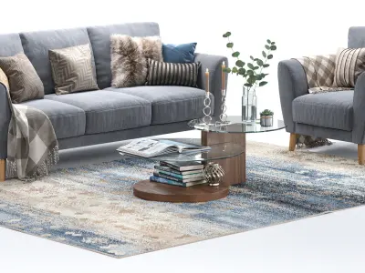 Aria sofa and armchair 3D model