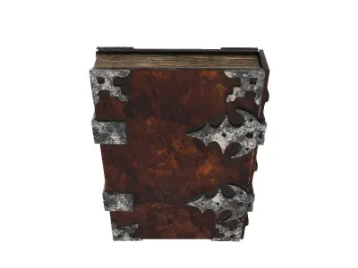 Old spell book Low-poly 3D model