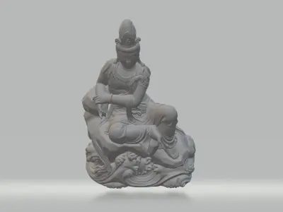 Guanyin Bodhisattva Buddha Statue  3D print model order