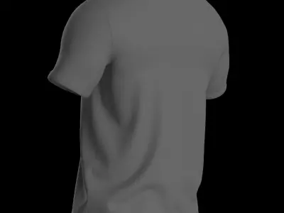 Male tshirt Free 3D model purchase