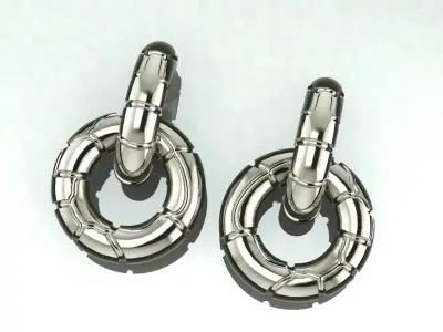 The Meridian Hoops Earring jewelry 3D model - for her 3D print model