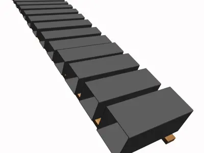 3 16in Wall Square Tube 3D model