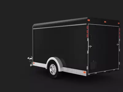 Small Cargo Trailer 3D model