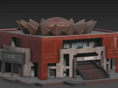 Museum Low-poly 3D model purchase