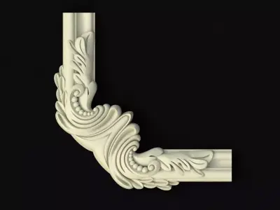 Central decor ornament for furniture 3D model 634