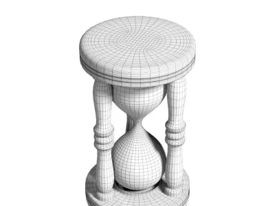 Vintage Hourglass Free 3D model