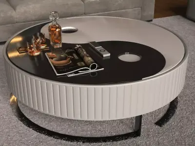 Coffee table  ying yang 3D model