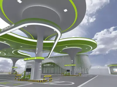 Gas Station 1 3D model