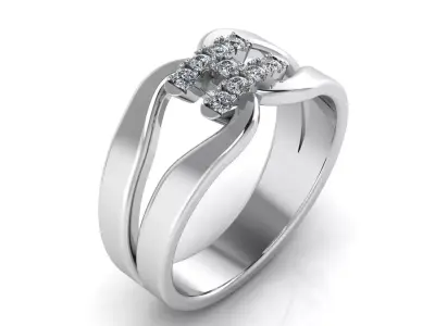 Jewelry H ring  3D print model