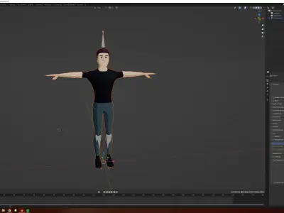 Rigged Lowpoly Man 3D Model Poseable Free 3D model