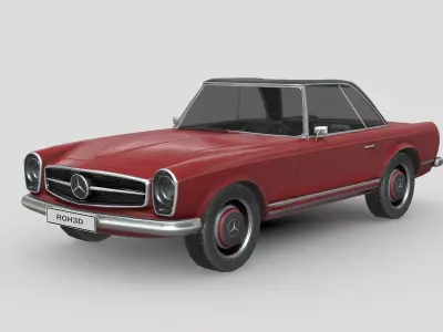 MercedesBenz W113 1963 Low-poly 3D model