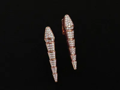 Bvlgari Earrings  3D print model