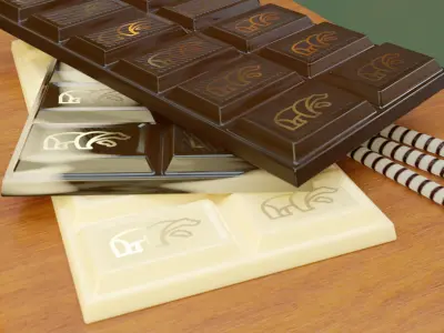 Diverse Custom Chocolate Bars 3D model