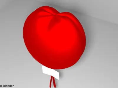 Balloon  love shape 3D model