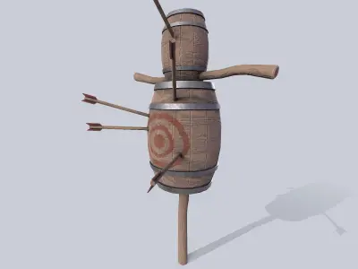 Training dummy Low-poly 3D model