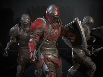 NPC Knight4 Low-poly 3D model