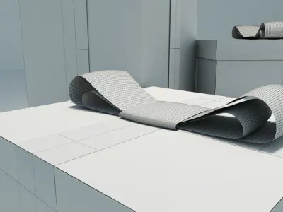 Present three gift boxes with ribbons 3D model