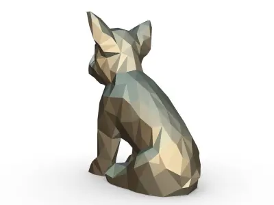 Yorkshire Terrier low poly 3D print model