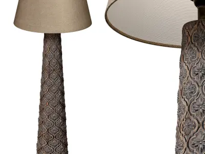 Large Floor lamp in oriental style Torchere Morocco Arabic  3D model