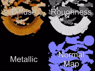 Vanilla Cupcake Delight model pack Low-poly 3D model