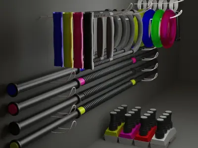 3D PACK OF SPANDERS 3D model