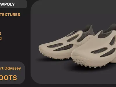 Desert Odyssey Shoes Low-poly 3D model
