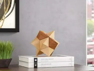 Brown Gemma Puzzle Sculpture 3D model