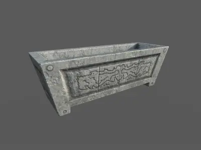 Large Roman Vase Low-poly 3D model