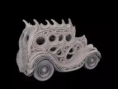 Gaudi Gothic Roofless Car 3D print model