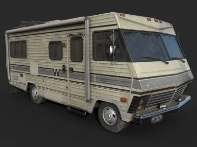 RV Motorhome Low-poly 3D model