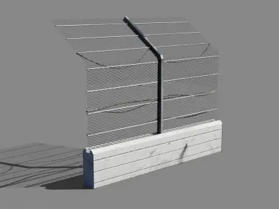 Catch Fence Low-poly 3D model
