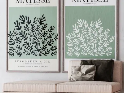 Set of large wall paintings 482 3D model