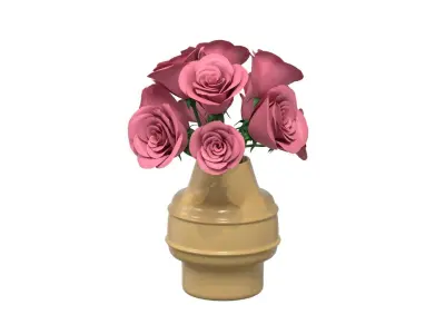 flower base Low-poly 3D model