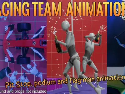 Racing Team animations - Motion Cast03 Vol1 3D model