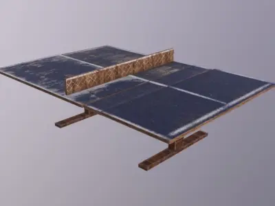 PingPong Table Low-poly 3D model