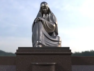 Monument to the Grieving Mother  Uzbekistan 3D model