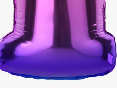 Foil balloon number one 1 3D model