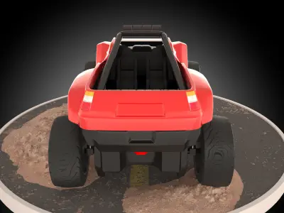 Dawgzilla pickup truck Low-poly 3D model