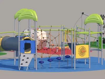 Modern playground 2 3D model