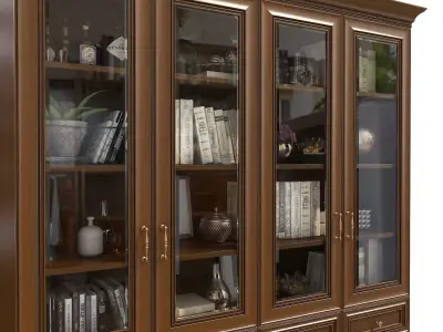 Classic Display Cabinet and Decoration 2 3D model
